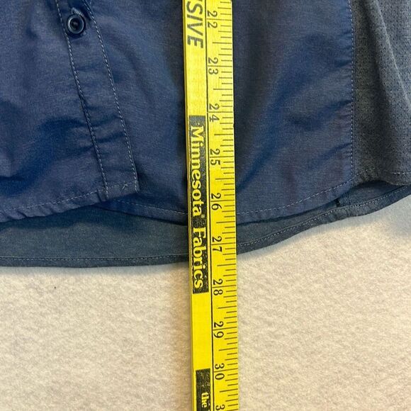 KUHL Shirt Women's Small Blue Roll Tab Long Sleeve Button Up Collared Hiking - Picture 7 of 14